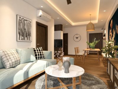 Thiết kế căn hộ chung cư Opal Boulevard chị Hân – T.P HCM – 2 phòng ngủ – 74m2